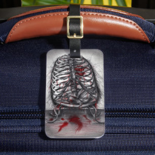 Étiquette À Bagage Anatomie de cage vide Cœur Surréalisme Art d'horre