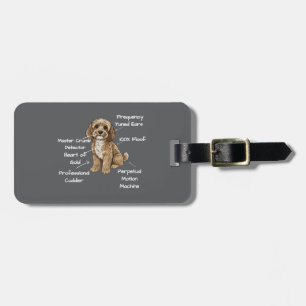 Étiquette À Bagage Anatomie Personnalisée d'un Cockapoo