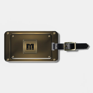 Étiquette À Bagage Ancien numéro de bagage en bronze (simulé)