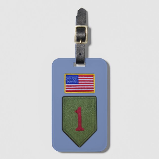 Étiquette À Bagage Anciens combattants de la 1re Division d'infanteri (Devant Vertical)