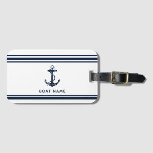 Étiquette À Bagage Ancre de bateau moderne et coutume nautique de nom