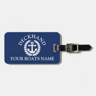 Étiquette À Bagage Ancre nautique de bateaux d'équipage de bateau