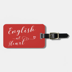 Étiquette À Bagage Anglais À Heart Luggage Modèle, Angleterre
