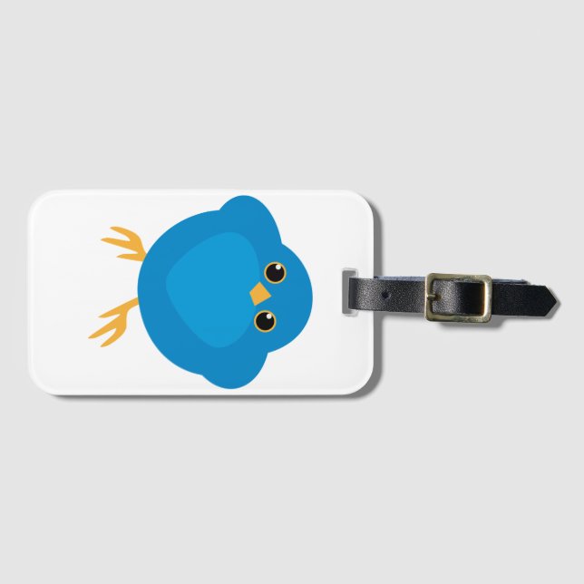 Étiquette À Bagage Animal, Bluebird, Dessin (Devant Horizontal)