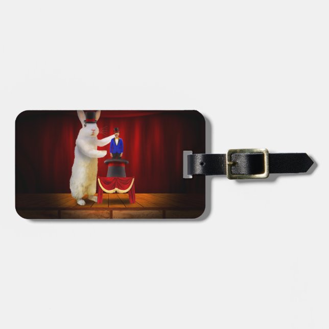 Étiquette À Bagage Animal - Le lapin magique (Devant horizontal)