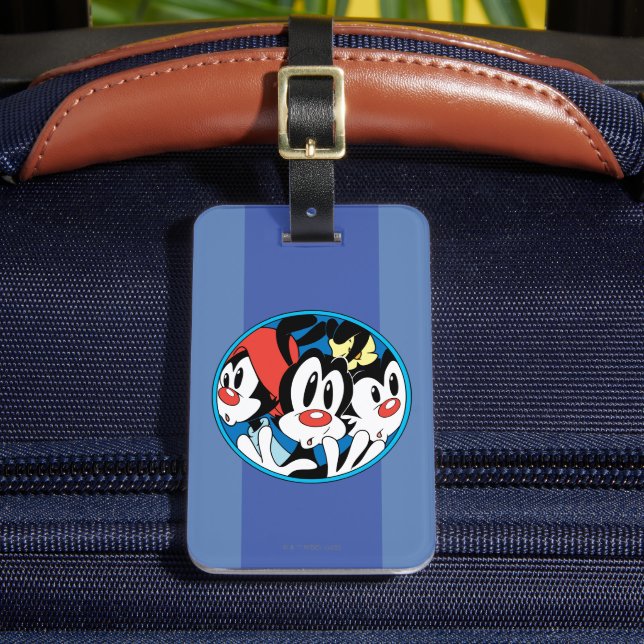 Étiquette À Bagage Animaniacs | Warner Siblings Circle Graphic (Insitu Rectoal 2)