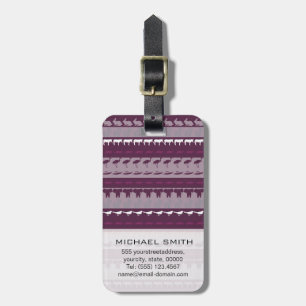 Étiquette À Bagage Animaux colorés rétro Grandes Motif #17