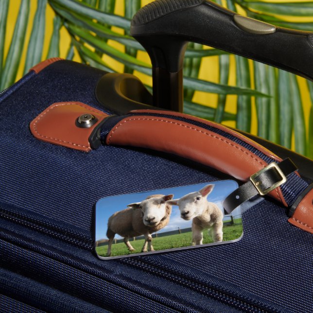 Étiquette À Bagage Animaux de bébés cutest | Agneau nouveau-né & mama (Insitu Rectoal 3)