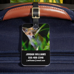 Étiquette À Bagage Animaux de bébés cutest   Baby Red Fox