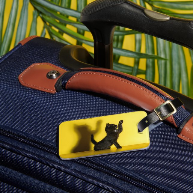 Étiquette À Bagage Animaux de bébés cutest | Black Cat Jouer (Insitu Rectoal 3)