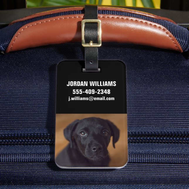 Étiquette À Bagage Animaux de bébés cutest | Black Labrador Puppy (Insitu Rectoal 2)