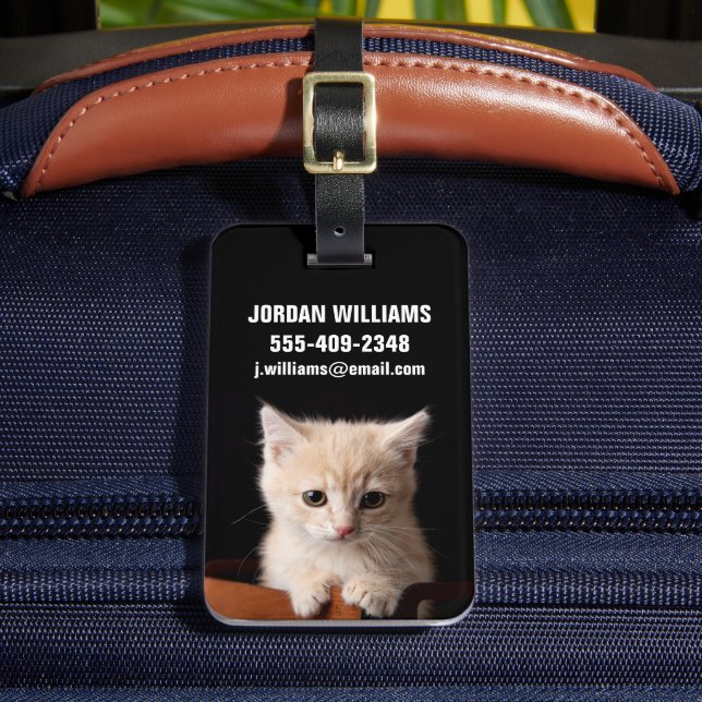 Étiquette À Bagage Animaux de bébés cutest | Ginger Kitten (Insitu Rectoal 2)