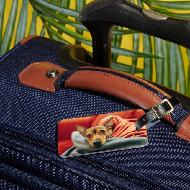 Étiquette À Bagage Animaux de bébés cutest | Miniature Pinscher (Insitu Rectoal 3)