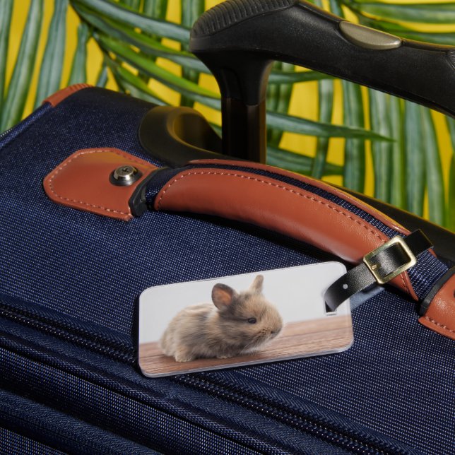 Étiquette À Bagage Animaux de bébés cutest | Petit lapin bébé (Insitu Rectoal 3)