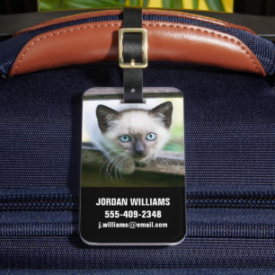 Étiquette À Bagage Animaux de bébés cutest   Siamese Kitten 2