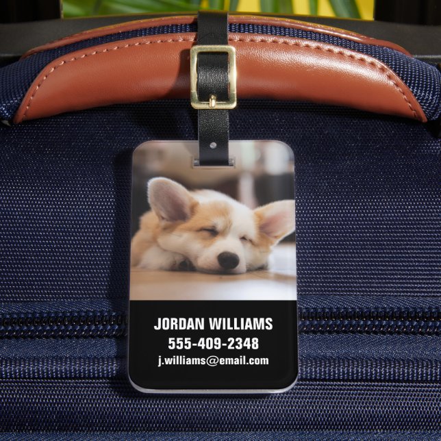 Étiquette À Bagage Animaux de bébés cutest | Sleepy Corgi (Insitu Rectoal 2)
