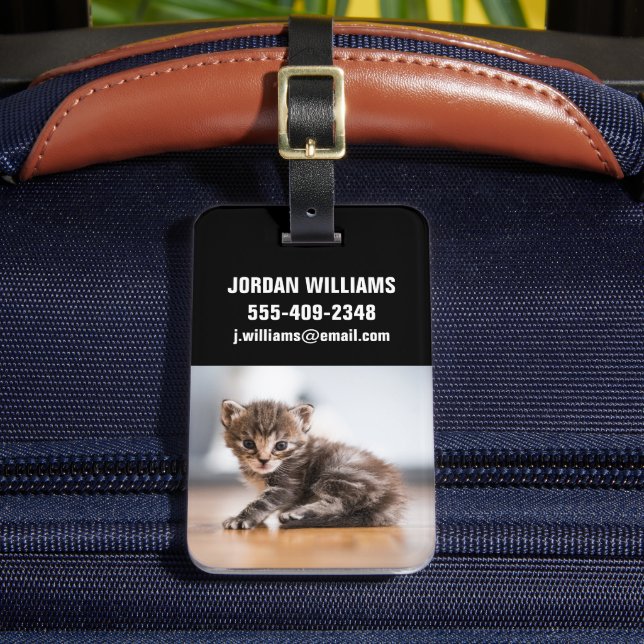 Étiquette À Bagage Animaux de bébés cutest | Tiny Tabby Kitten (Insitu Rectoal 2)