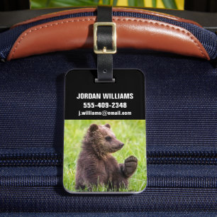 Étiquette À Bagage Animaux de bébés cutest Vague d'ours Brown