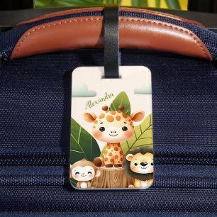 Étiquette À Bagage Animaux de la Jungle