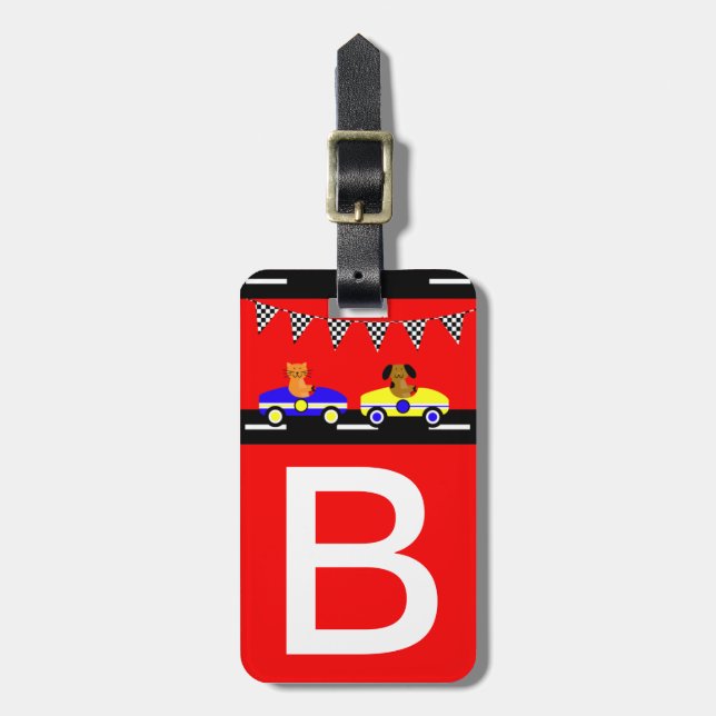 Étiquette À Bagage Animaux et voitures (Devant Vertical)