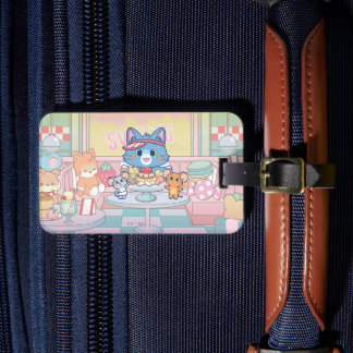 Étiquette À Bagage Anime Tom, Jerry et Tuffy Dessert Parlor