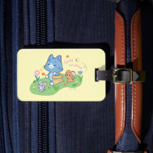 Étiquette À Bagage Anime Tom, Jerry et Tuffy Picnic