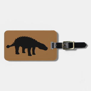 Étiquette À Bagage Ankylosaurus Dino Dinosaur Silhouette