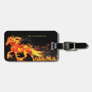 Étiquette À Bagage Année du Cheval 2026 (Cheval de Feu)