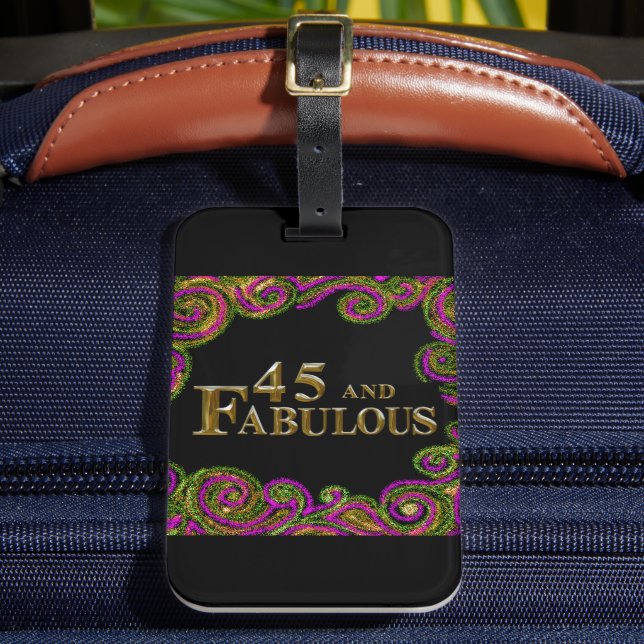 Étiquette À Bagage Anniversaire 45 ans (Insitu Rectoal 2)