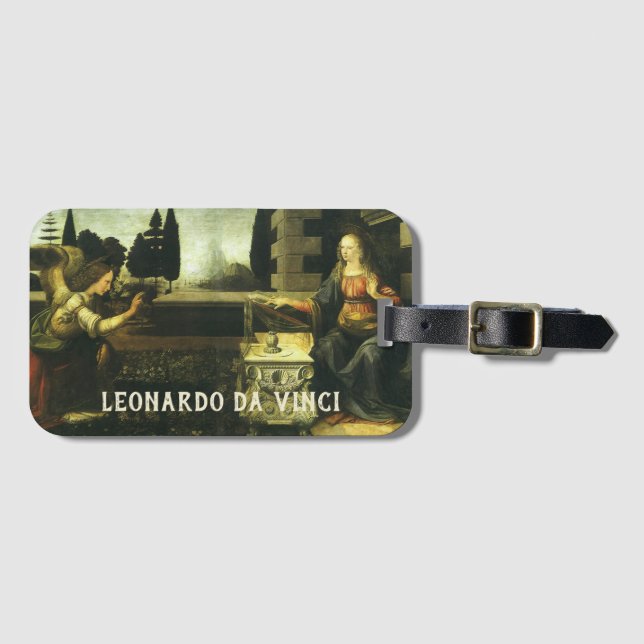 Étiquette À Bagage Annonciation du Seigneur par Léonard de Vinci (Devant Horizontal)