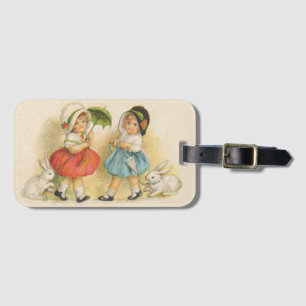 Étiquette À Bagage Antique Enfants Rabat Art de Pâques