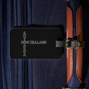 Étiquette À Bagage Aotearoa New Zealand, NZ Kiwi Design, Nommé