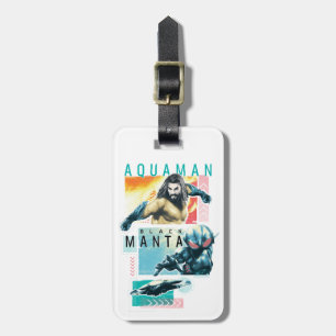 Étiquette À Bagage Aquaman  Moderniste Aquaman & Black Manta Graphic