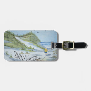 Étiquette À Bagage Aquarelle de plage