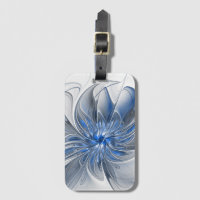 Aquarelle gris bleu Abstrait Fractal Art Flower