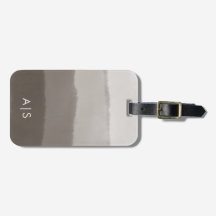 Aquarelle monogramme chic Davy Grey Ombre