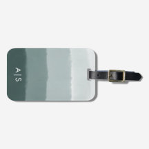 Aquarelle monogramme chic ombre d'épicéa limé