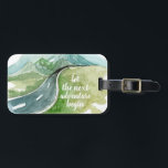 Étiquette À Bagage Aquarelle Nature Commençons la prochaine aventure<br><div class="desc">Aquarelle Nature Commençons la prochaine aventure</div>