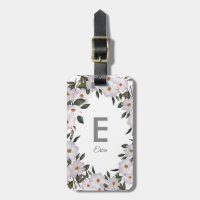 Aquarelle Roses roses Ballerina Floral Monogramme