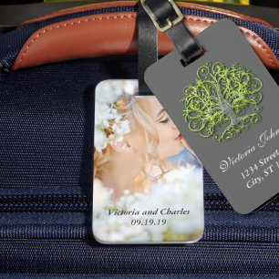 Étiquette À Bagage Arbre personnalisé Tourbillon de Citron Racines de