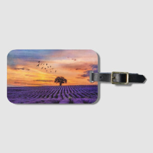 Étiquette À Bagage Arbre Unique D'Art D'Origine Paysage Pacifique