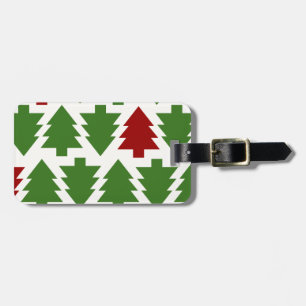 Étiquette À Bagage Arbres de Noël Motif de Fêtes
