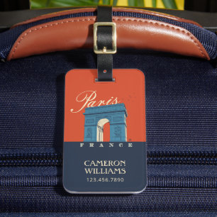 Étiquette À Bagage Arc de Triomphe Paris, France