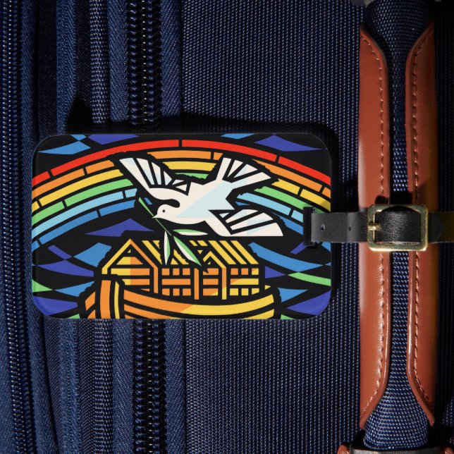 Étiquette À Bagage Arche de Noé, Arc-en-ciel, Dove (Insitu Rectoal 4)