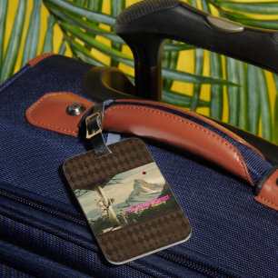 Étiquette À Bagage Architecte de votre destination Collage surréalist