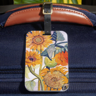 Étiquette À Bagage Ardoise de tournesol