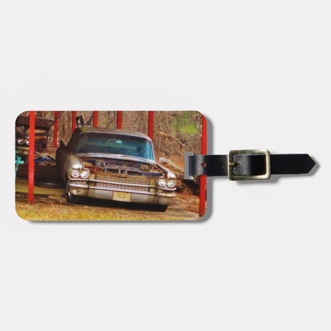 Étiquette À Bagage Argent 1963 Sadan Deville (Devant horizontal)