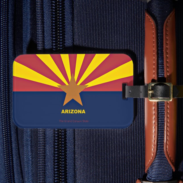 Étiquette À Bagage Arizona, drapeau de l'État (Insitu Rectoal 4)