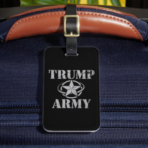 Étiquette À Bagage Armée Trump 47e président américain Vintage Rétro