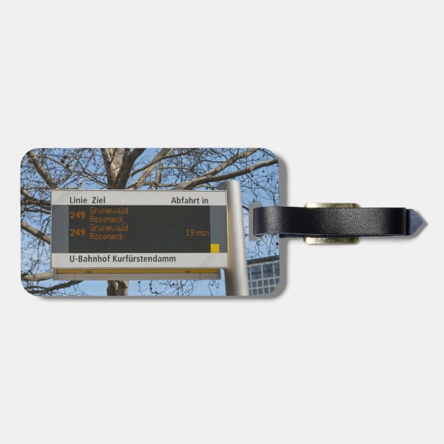 Étiquette À Bagage Arrêt de bus Connexion Berlin (Dos horizontal)
